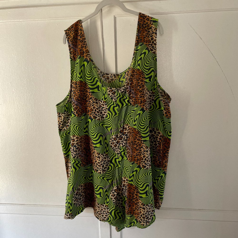 COLLUSION leopard print open side romper